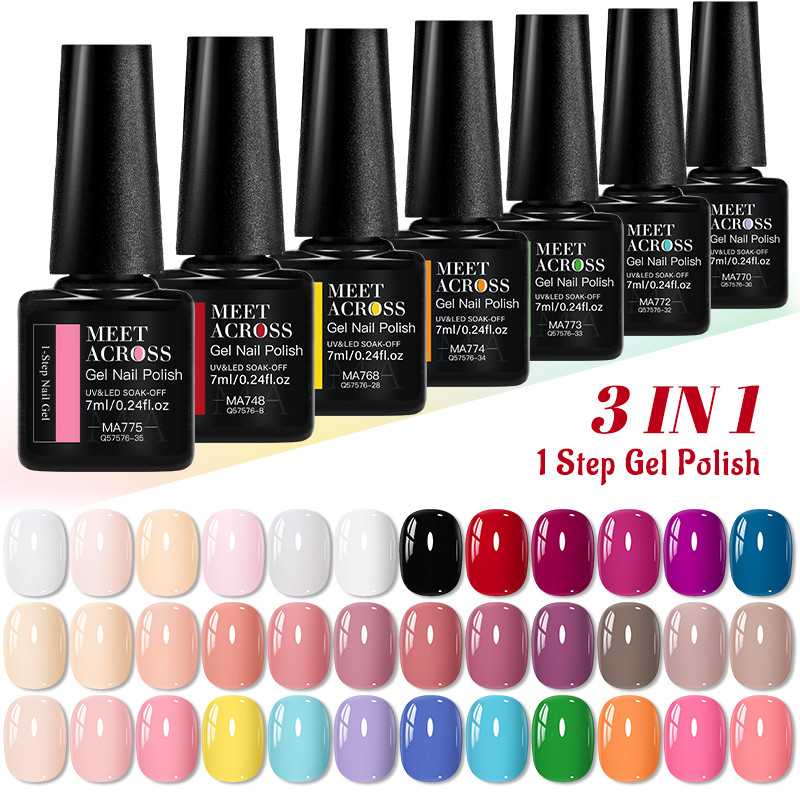 Nail Art One Stroke - 1-step Gel Polish 3 IN 1