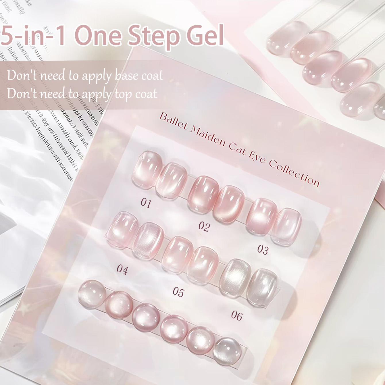 SHAKA 1-6pcs Ice Transparent 5 - Nail Art One Stroke review and price