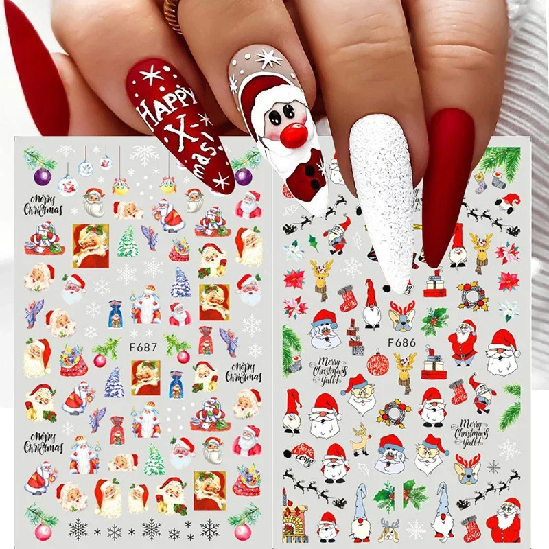 Xmas Nails Stickers Winter San - Nail Art Xmas Stickers review and price