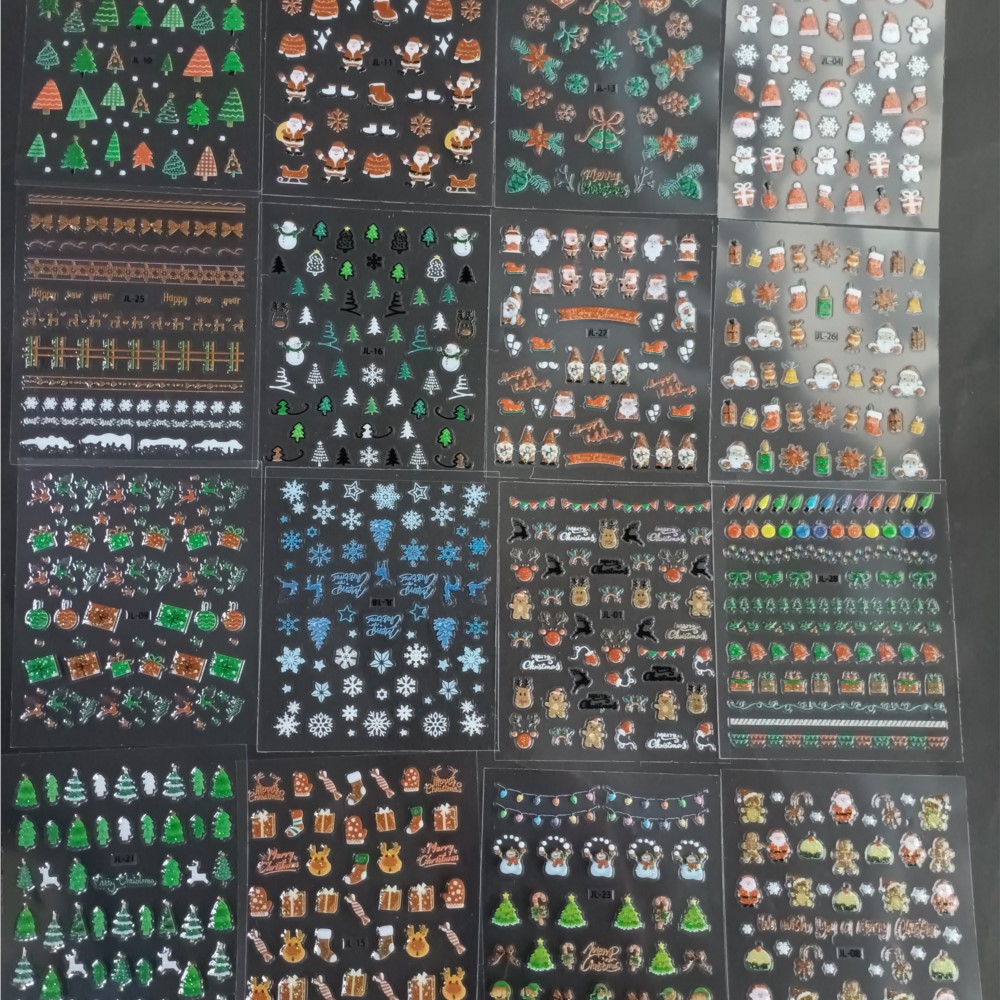 30PCS Christmas Nail Art Stick - Nail Art Xmas Stickers review and price