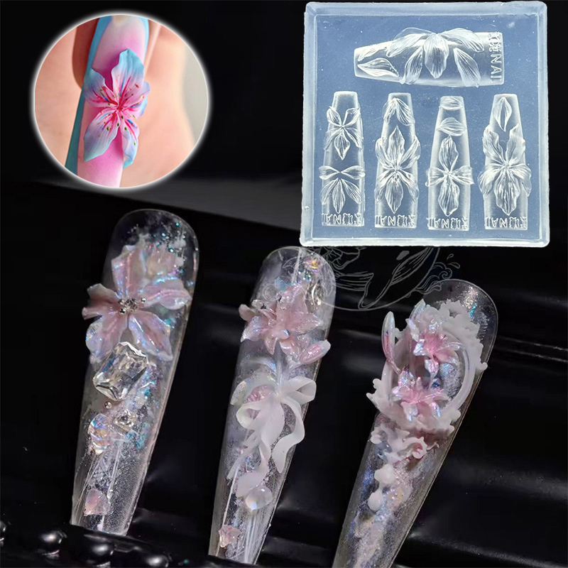 Z. 3D Flowers Nail Mold DIY Si - Nail Art Zone review and price