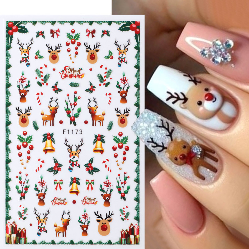 2pcs Festive Christmas Nail St - Nail Art Xmas Tree review and price