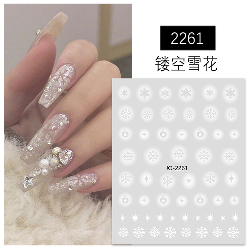 Nail Art 3d Decals White Hollo - Nail Art Xmas Tree review and price
