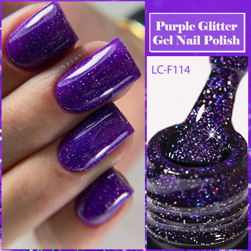 LILYCUTE Purple Glitter Sequin - Nail Art Violet review and price