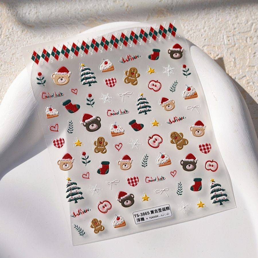 Cute Christmas Bear & Gingerbr - Nail Art Xmas Tree review and price
