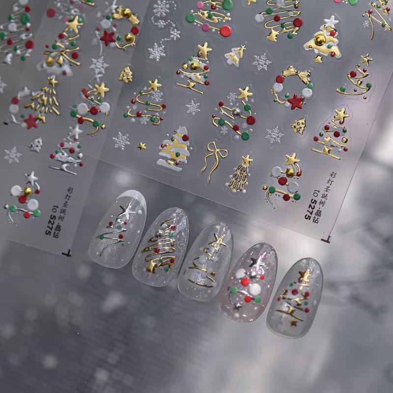 3D Christmas Nail Art Stickers - Nail Art Xmas Tree review and price